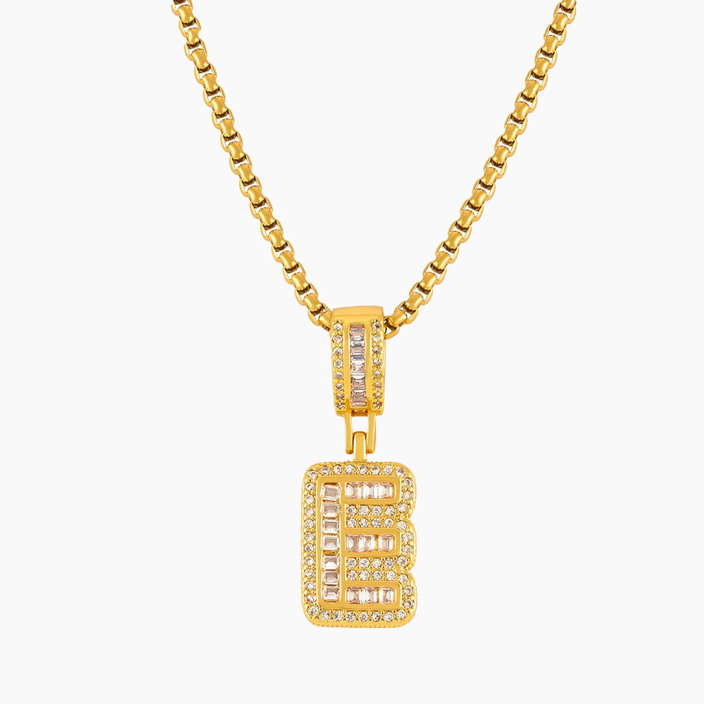 collier homme avec lettre