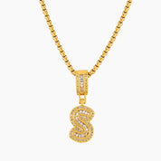 collier charms lettre