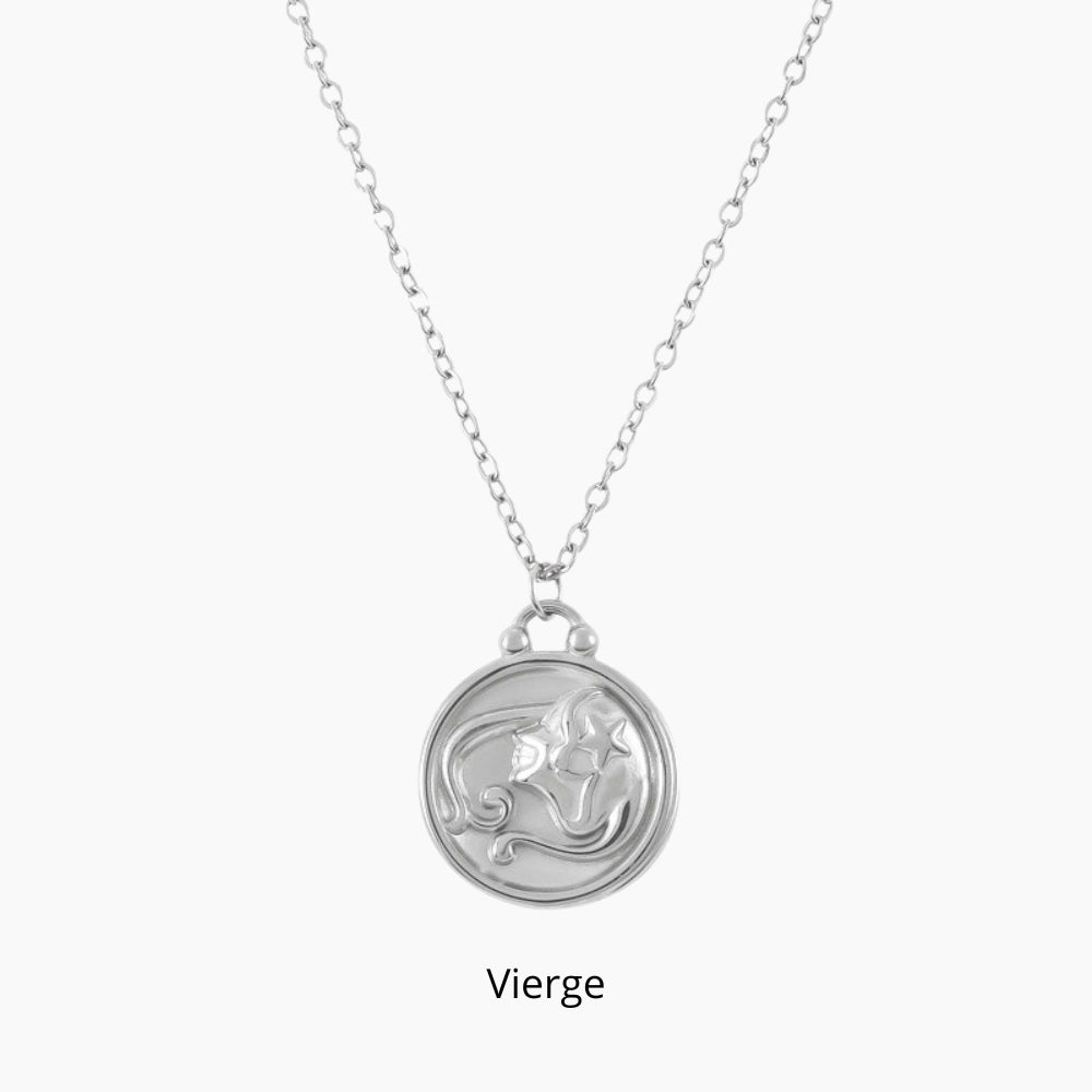 collier lion argent