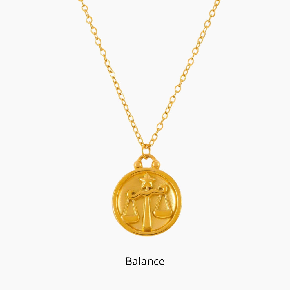 collier pendentif astro balance
