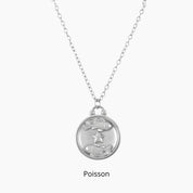 collier astro médaillon argent poisson
