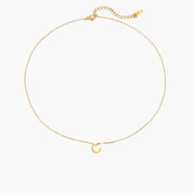 collier initiale doré
