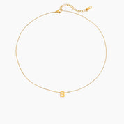 collier initiale or blanc
