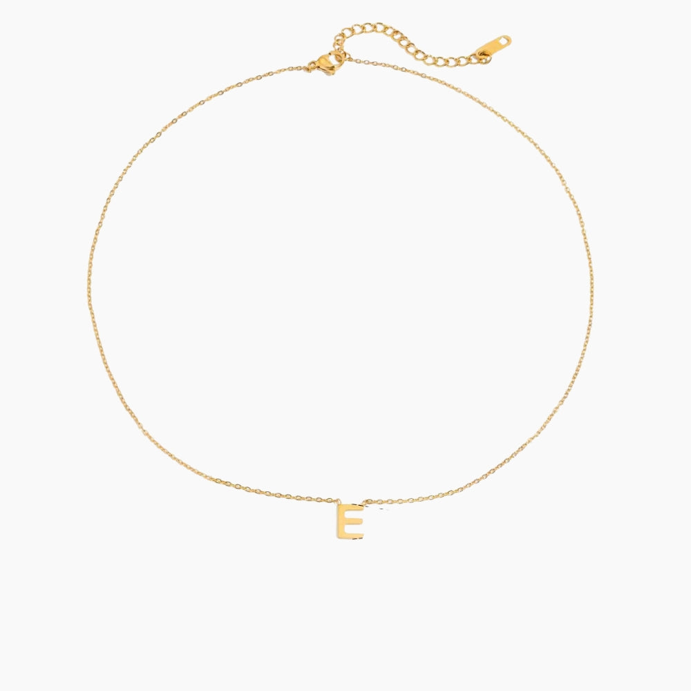 collier initiale argent