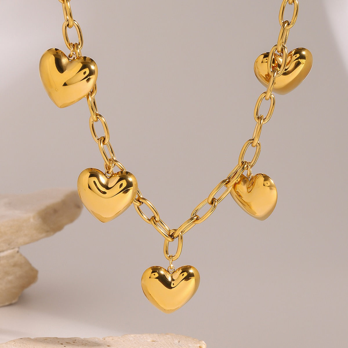 Collier petit cœur – Acier inoxydable doré 18K collier coeur histoire d or