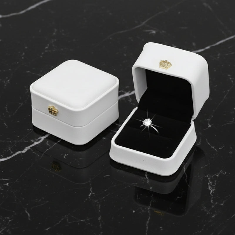 Écrin bague similicuir blanc, ecrin a bijoux sezane​, ecrin a bijoux yves rocher