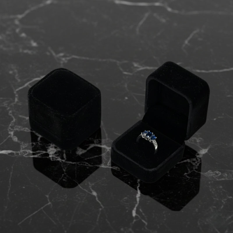 Écrin bague velours noir, ecrin pour bague mariage