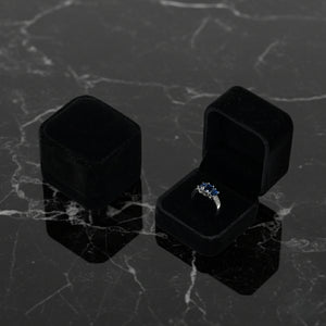 Écrin bague velours noir
