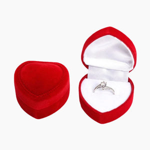 Écrin bague coeur rouge