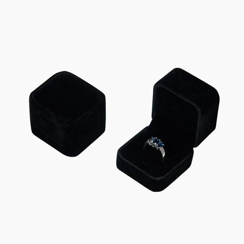 Écrin bague velours noir, ecrin pour bague mariage