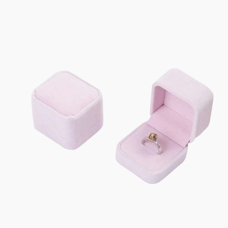 Écrin bague velours rose, ecrin bague gifi​