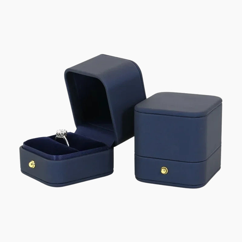 Écrin bague similicuir bleu marine – Élégance et sobriété, ecrin pour bijoux grossiste​, l'ecrin a bijoux cabaret, ecrin bijoux ancien, ecrin bijoux luxe​