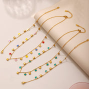 Parure coeur multicolore