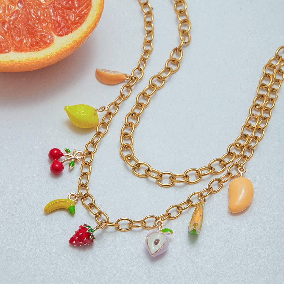 Parure fruits colorés