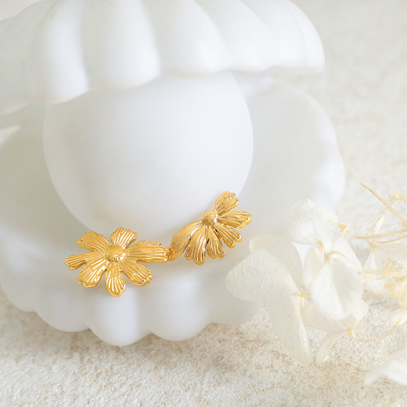 boucles d'oreille fleurs resine