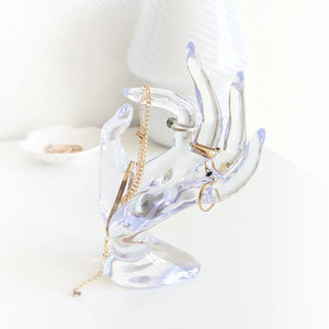 Porte bagues main transparente