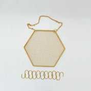 Porte bijoux hexagone mural pour un rangement décoratif et fonctionnel, porte bijoux original
