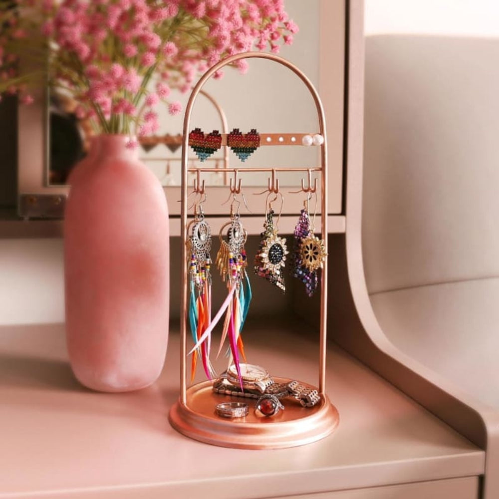 Porte boucles d’oreilles rose doré, porte boucle d'oreille original