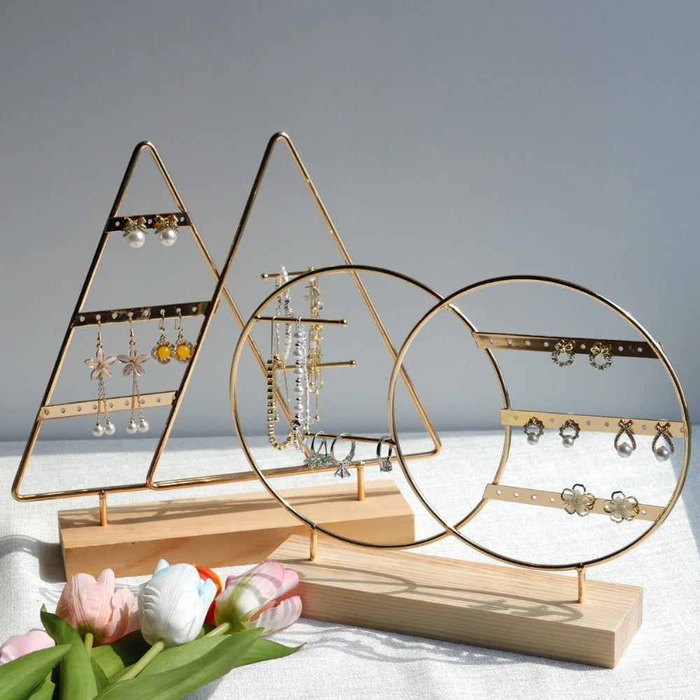 Porte boucles d'oreilles géométrique