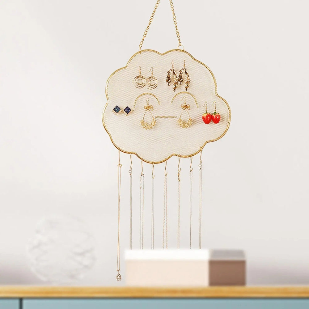 Présentoir bijoux nuage mural pour un rangement décoratif et fonctionnel, porte bijoux centrakor
