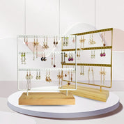 Support boucles d’oreilles en métal stable pour un rangement organisé